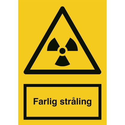 Skilt Farlig stråling A314 - Sikkerhedsgiganten