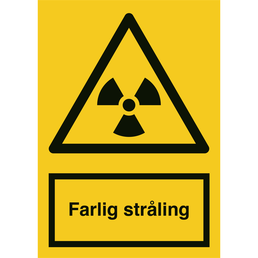 Skilt Farlig stråling A314 - Sikkerhedsgiganten
