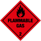 Skilt Flammable Gas kl. 2 fareseddel - Sikkerhedsgiganten