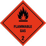 Skilt Flammable Gas kl. 2 fareseddel - Sikkerhedsgiganten