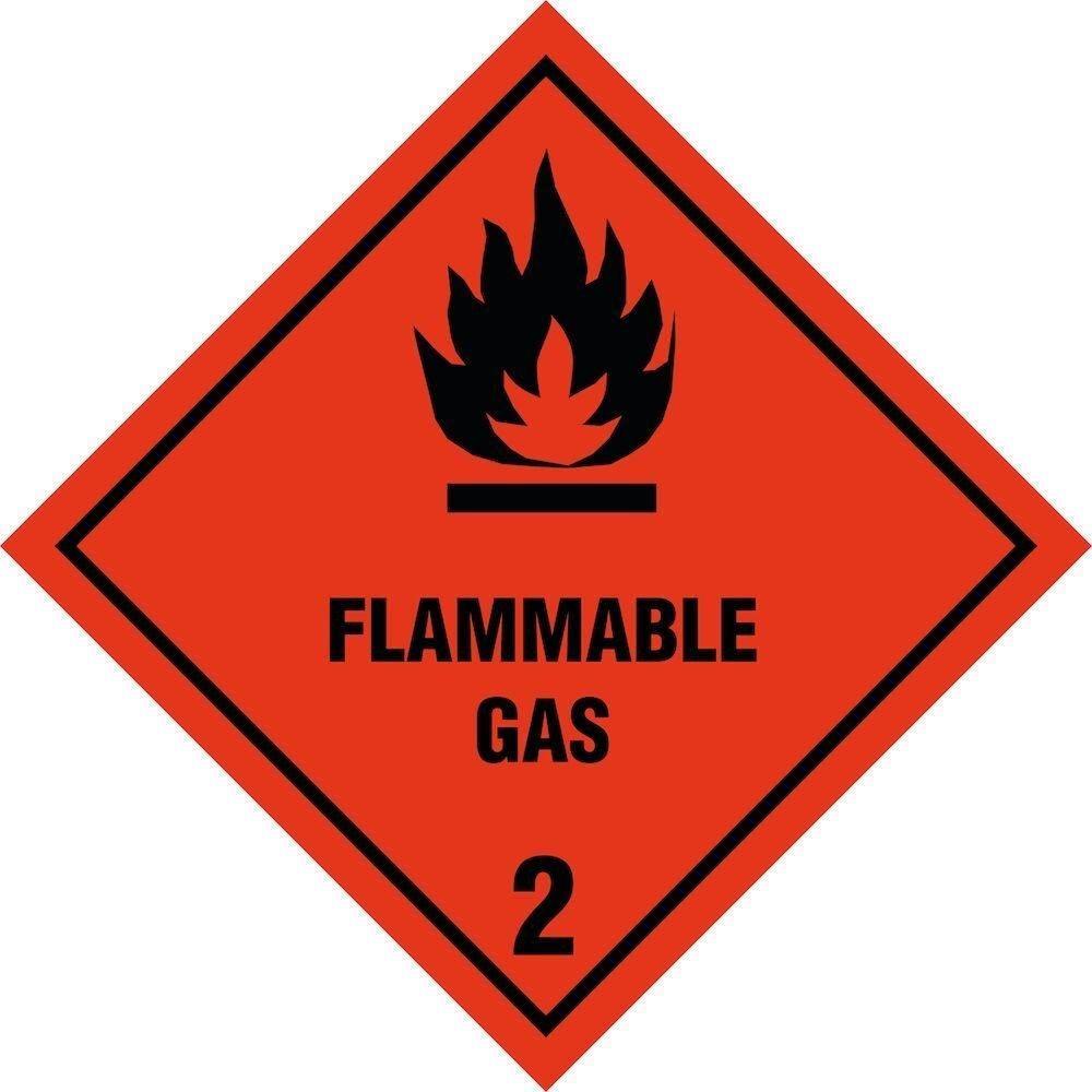 Skilt Flammable Gas kl. 2 fareseddel - Sikkerhedsgiganten