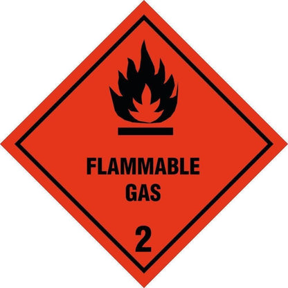 Skilt Flammable Gas kl. 2 fareseddel - Sikkerhedsgiganten