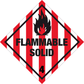 Skilt Flammable solid kl. 4 fareseddel - Sikkerhedsgiganten