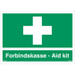 Skilt Forbindskasse - Aid kit 400670 - Sikkerhedsgiganten