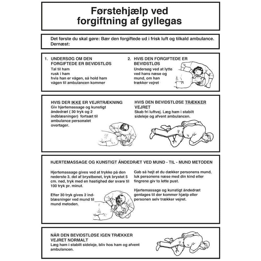 Skilt Førstehjælp - Gylle 401673 - Sikkerhedsgiganten