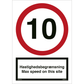 Skilt Hastighedsbegrænsning - Max speed on this site 400633 - Sikkerhedsgiganten