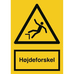 Skilt Højdeforskel A331 - Sikkerhedsgiganten