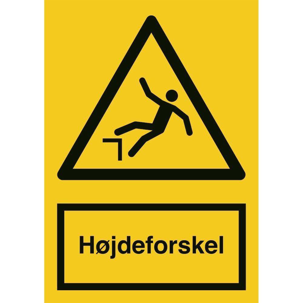 Skilt Højdeforskel A331 - Sikkerhedsgiganten