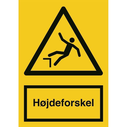 Skilt Højdeforskel A331 - Sikkerhedsgiganten