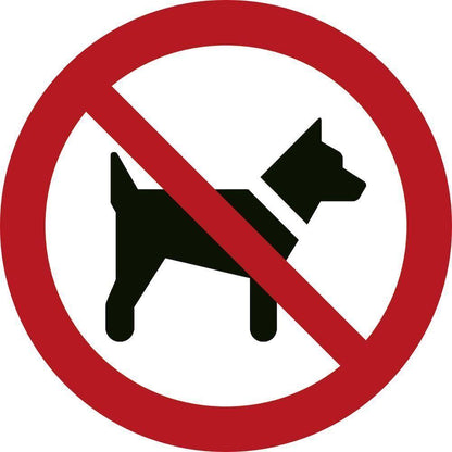 Skilt Hunde forbudt F161 - Sikkerhedsgiganten