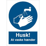 Skilt Husk! At vaske hænder P218 - Sikkerhedsgiganten