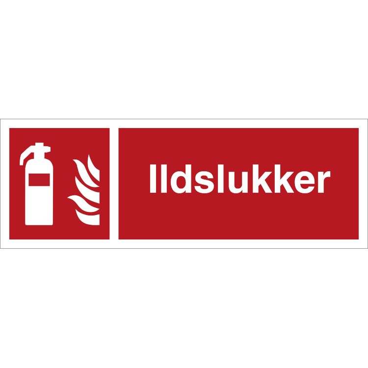 Skilt Ildslukker - Sikkerhedsgiganten