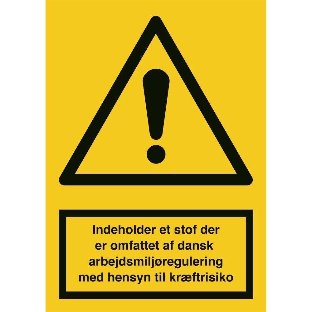 Skilt Indeholder et stof, der er omfattet... - Sikkerhedsgiganten