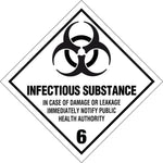 Skilt Infectious substance kl. 6 fareseddel - Sikkerhedsgiganten