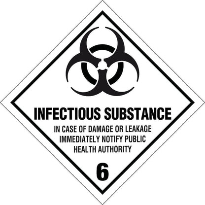 Skilt Infectious substance kl. 6 fareseddel - Sikkerhedsgiganten