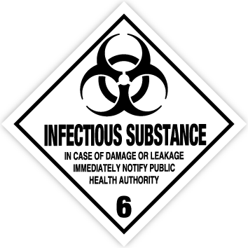 Skilt Infectious substance kl. 6 fareseddel - Sikkerhedsgiganten