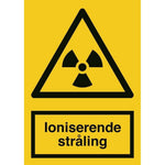 Skilt Ioniserende stråling A306 - Sikkerhedsgiganten