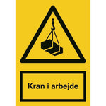 Skilt Kran i arbejde 400262 - Sikkerhedsgiganten