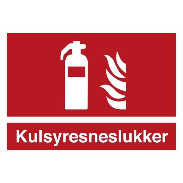 Skilt Kulsyresneslukker H448 - Sikkerhedsgiganten