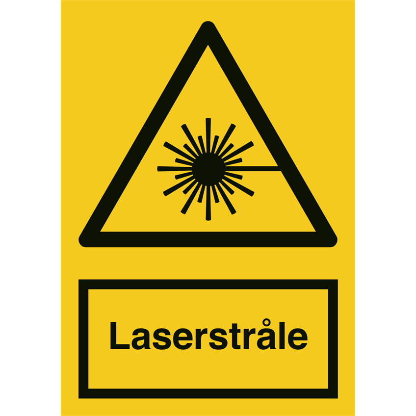 Skilt Laserstråle A307 - Sikkerhedsgiganten