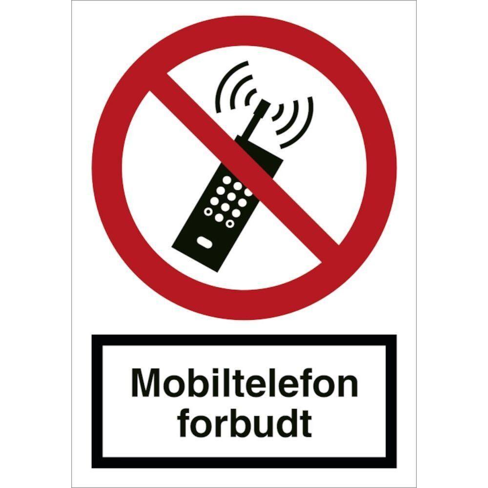 Skilt Mobiltelefon forbudt F116 - Sikkerhedsgiganten