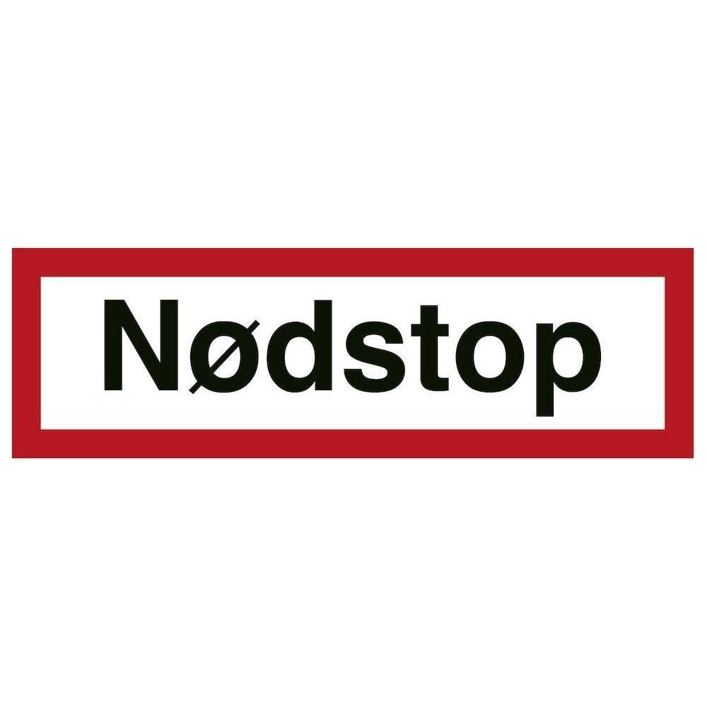 Skilt Nødstop - Sikkerhedsgiganten