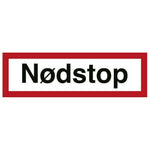 Skilt Nødstop - Sikkerhedsgiganten