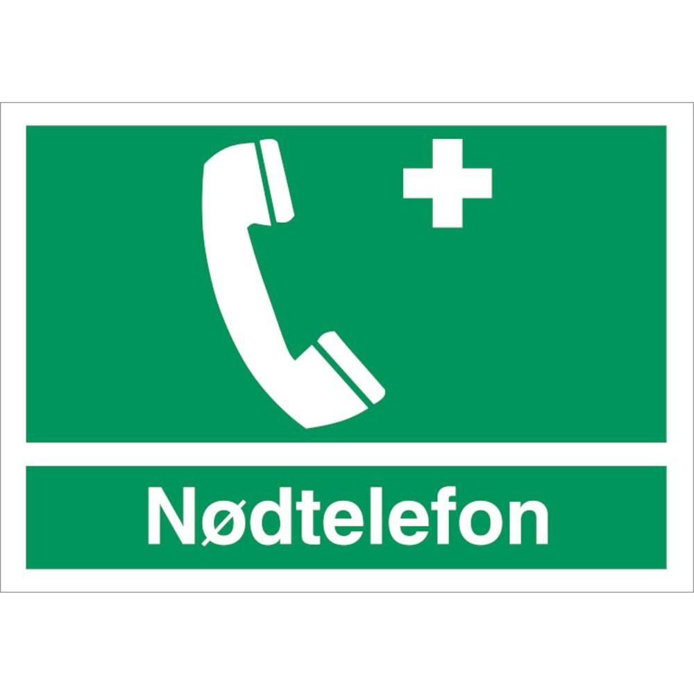 Skilt Nødtelefon - Sikkerhedsgiganten