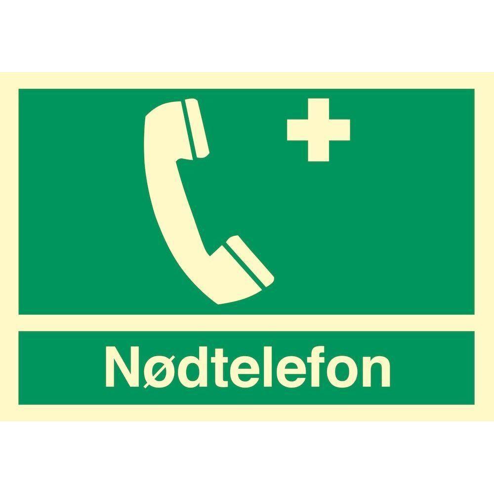 Skilt Nødtelefon - Sikkerhedsgiganten