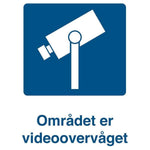 Skilt Området er videoovervåget - Sikkerhedsgiganten