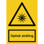 Skilt Optisk stråling - Sikkerhedsgiganten