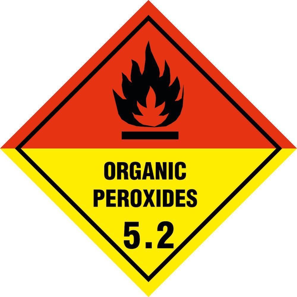 Skilt Organic peroxide kl. 5.2 fareseddel - Sikkerhedsgiganten