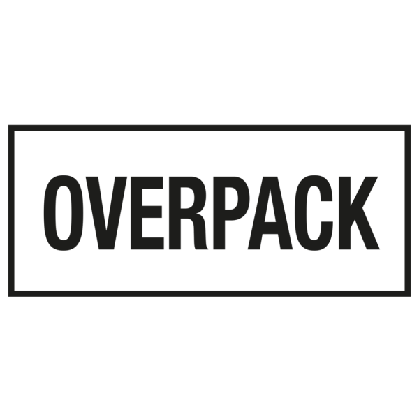 Skilt Overpack - Sikkerhedsgiganten