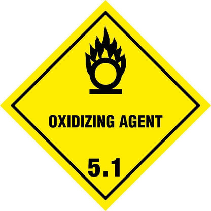 Skilt Oxidizing agent kl. 5.1 fareseddel - Sikkerhedsgiganten