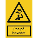 Skilt Pas på hovedet - Sikkerhedsgiganten