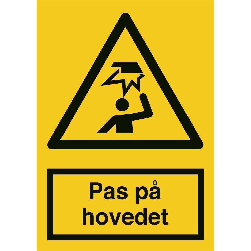 Skilt Pas på hovedet - Sikkerhedsgiganten