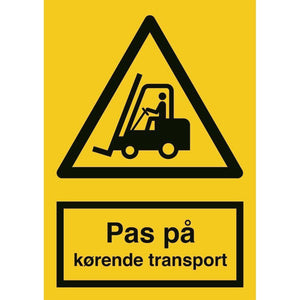 Skilt Pas på kørende transport - Sikkerhedsgiganten