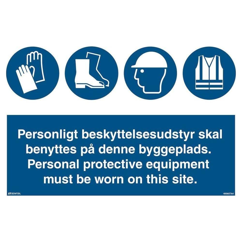 Skilt Personligt beskyttelsesudstyr - Personal pro - Sikkerhedsgiganten