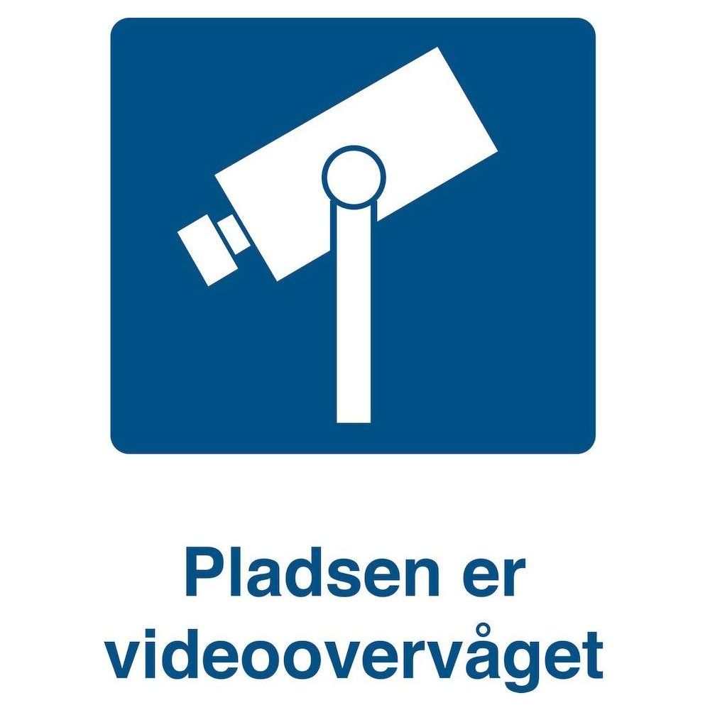 Skilt Pladsen er videoovervåget - Sikkerhedsgiganten