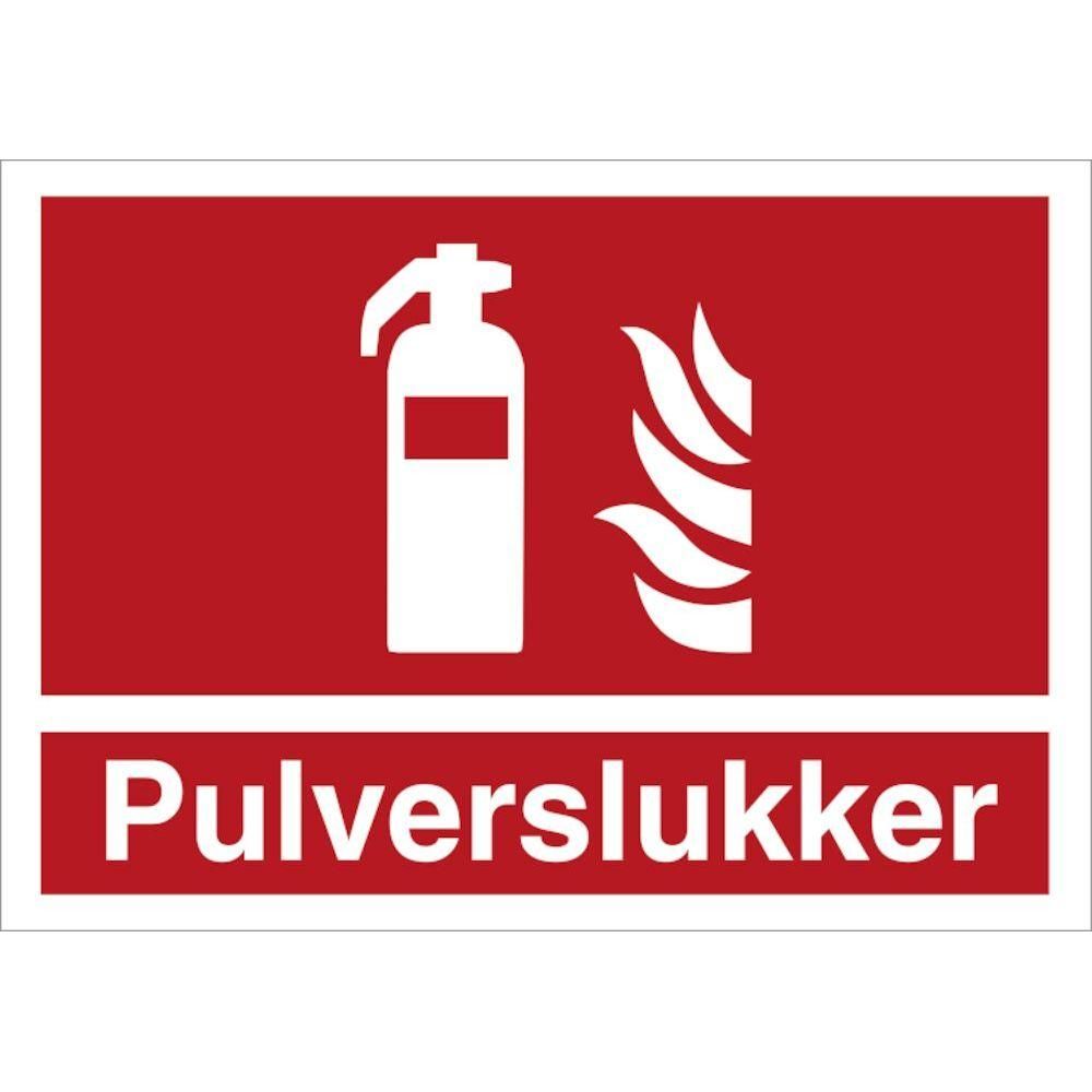 Skilt Pulverslukker - Sikkerhedsgiganten