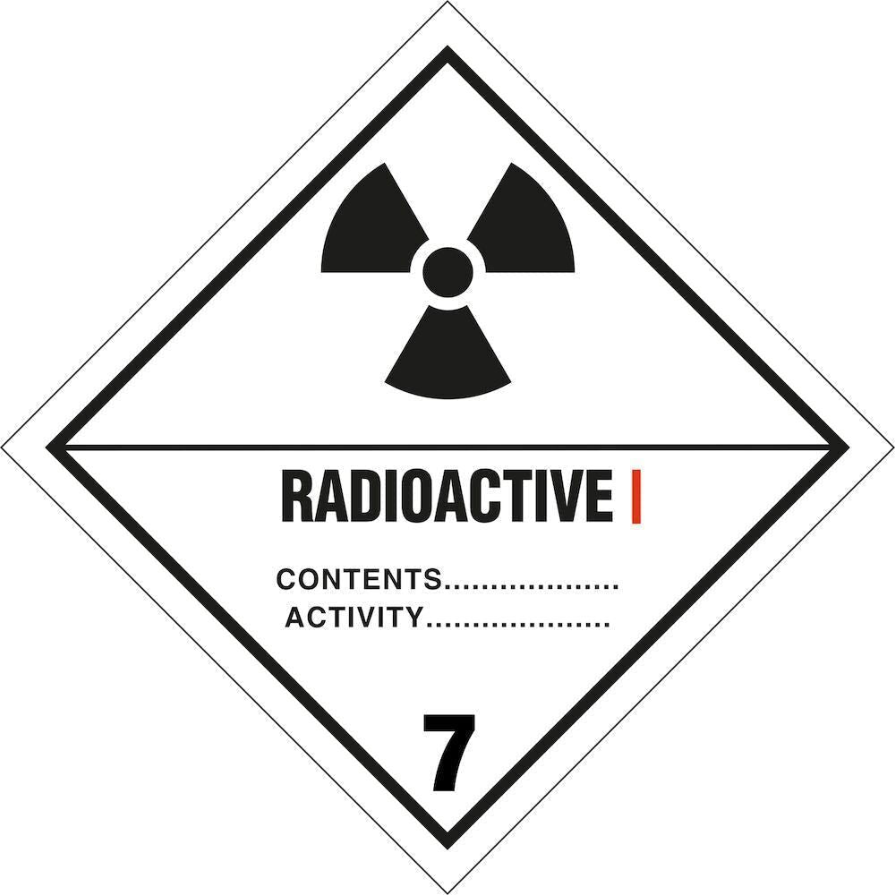 Skilt Radioactive kl. 7 fareseddel - Sikkerhedsgiganten
