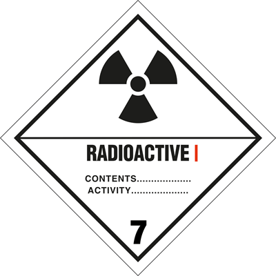 Skilt Radioactive kl. 7 fareseddel - Sikkerhedsgiganten