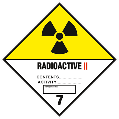 Skilt Radioactive kl. 7.2 fareseddel - Sikkerhedsgiganten