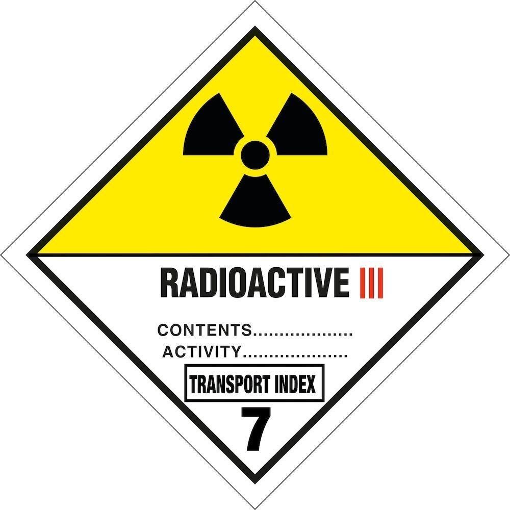 Skilt Radioactive kl. 7.3 fareseddel - Sikkerhedsgiganten