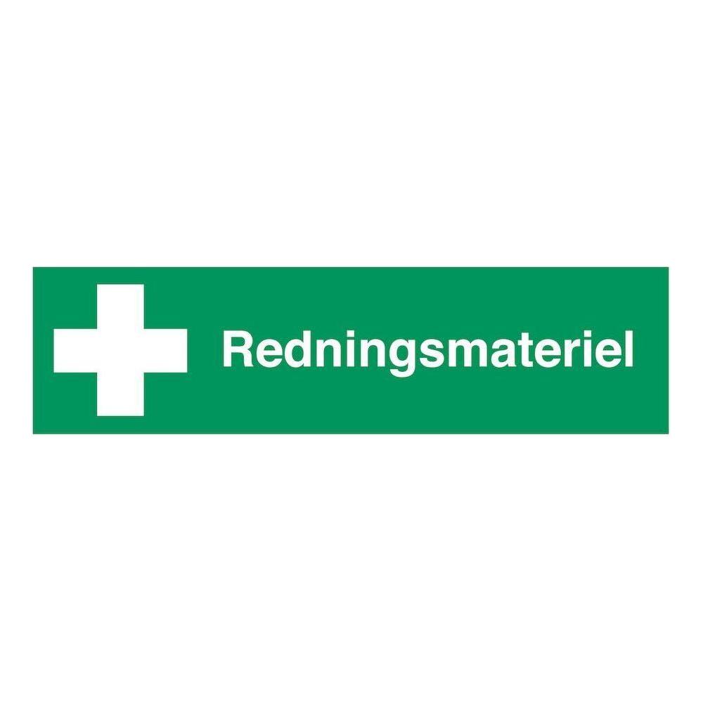 Skilt Redningsmateriel - Sikkerhedsgiganten