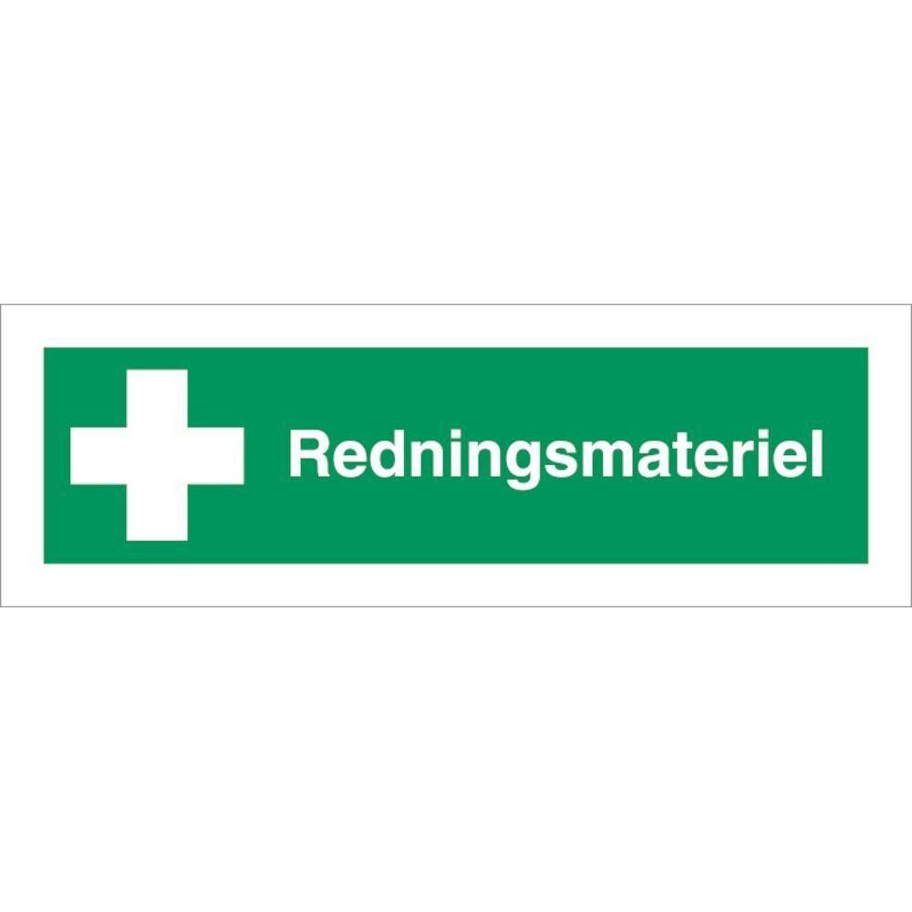Skilt Redningsmateriel - Sikkerhedsgiganten