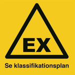 Skilt Se klassifikationsplan ATEX advarselsskilt - Sikkerhedsgiganten