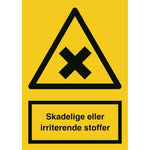 Skilt Skadelige eller irritende stoffer - Sikkerhedsgiganten