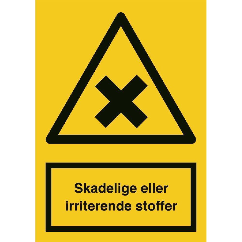 Skilt Skadelige eller irritende stoffer - Sikkerhedsgiganten