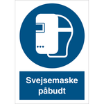 Skilt Svejsemaske påbudt - Sikkerhedsgiganten